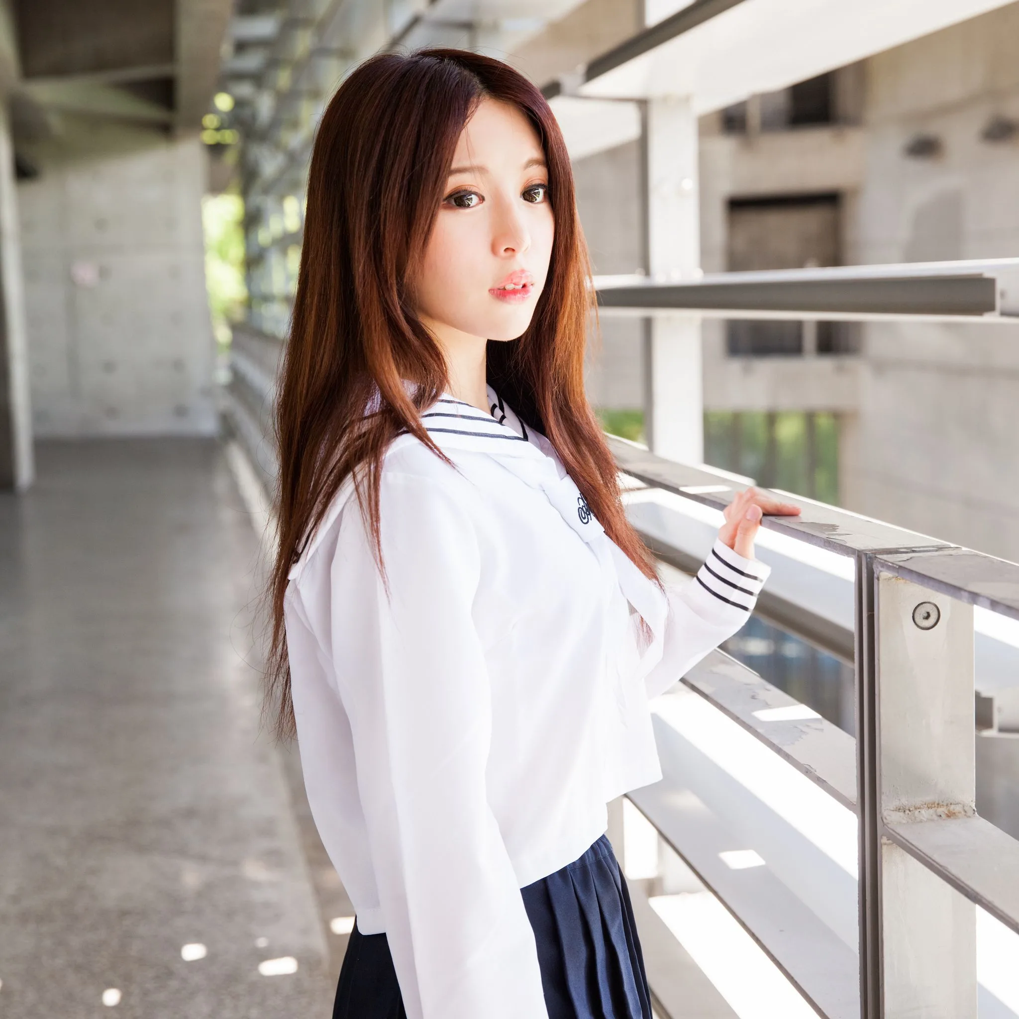 Nữ diễn viên Đài Loan Trương Kỳ Binh (Julie) - Bộ ảnh chụp trang phục thủy thủ/nữ sinh. - 83