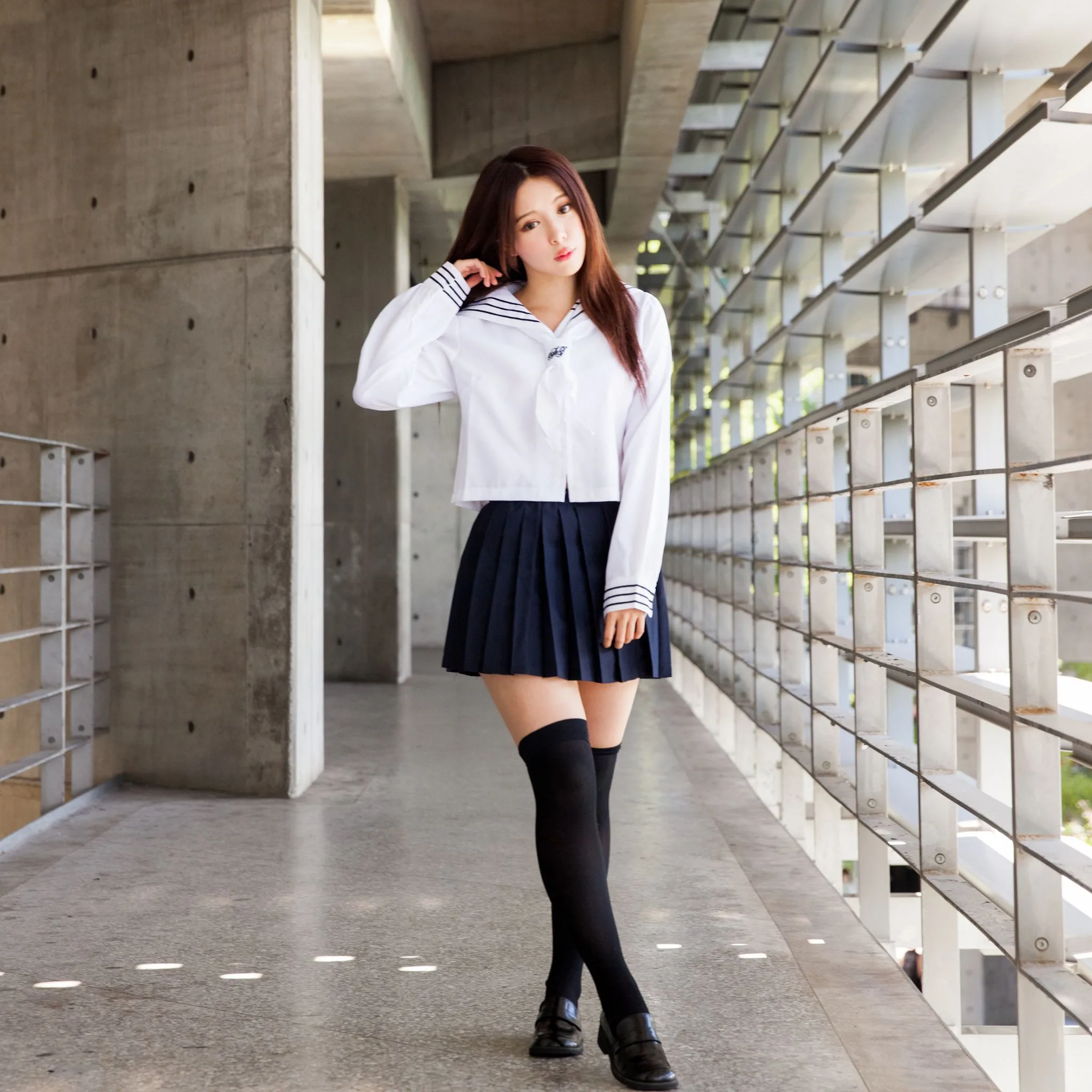 Nữ diễn viên Đài Loan Trương Kỳ Binh (Julie) - Bộ ảnh chụp trang phục thủy thủ/nữ sinh. - 68