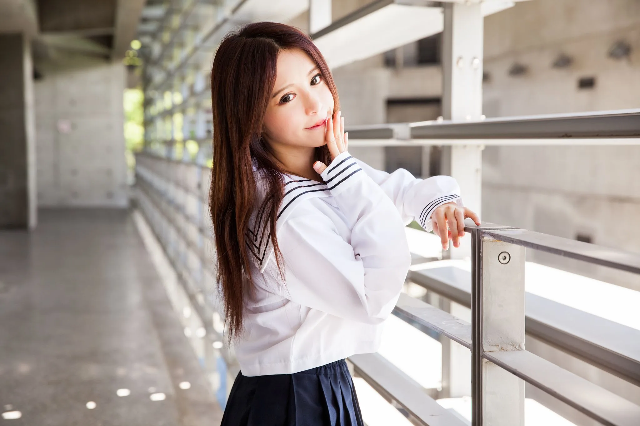 Nữ diễn viên Đài Loan Trương Kỳ Binh (Julie) - Bộ ảnh chụp trang phục thủy thủ/nữ sinh. - 66