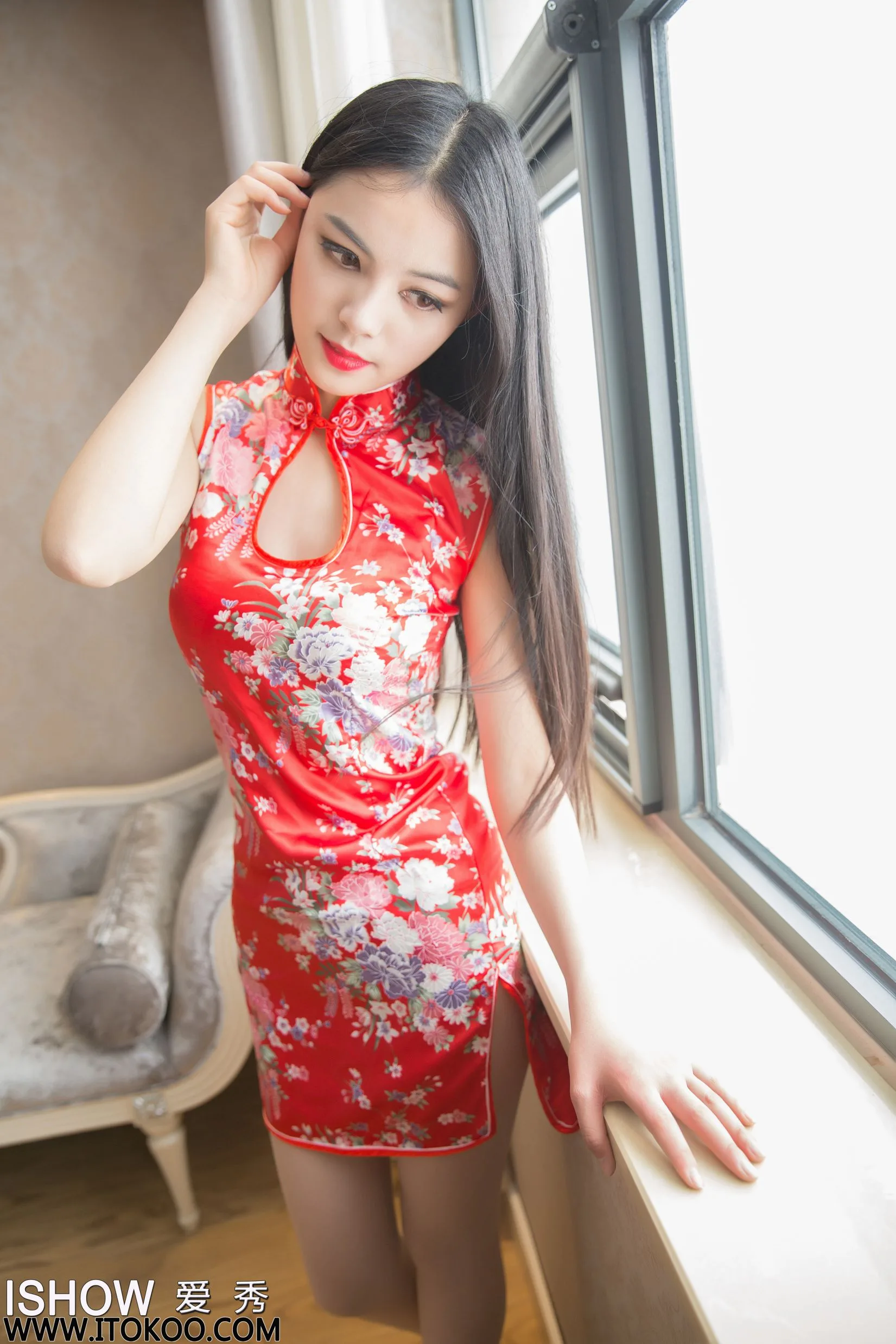 [HISHOW] Số 031 Xiaoxi - Bộ sườn xám gợi cảm + váy ngắn đồng phục - 5