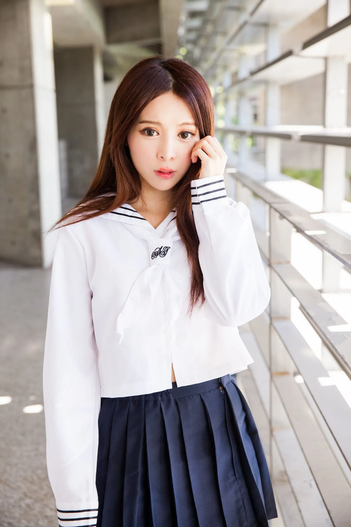 Nữ diễn viên Đài Loan Trương Kỳ Binh (Julie) - Bộ ảnh chụp trang phục thủy thủ/nữ sinh. - 77