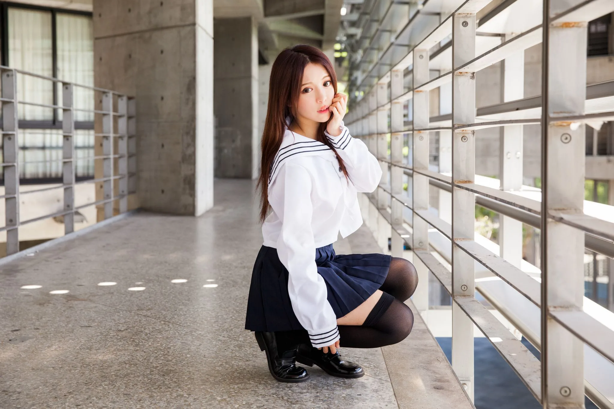 Nữ diễn viên Đài Loan Trương Kỳ Binh (Julie) - Bộ ảnh chụp trang phục thủy thủ/nữ sinh. - 64