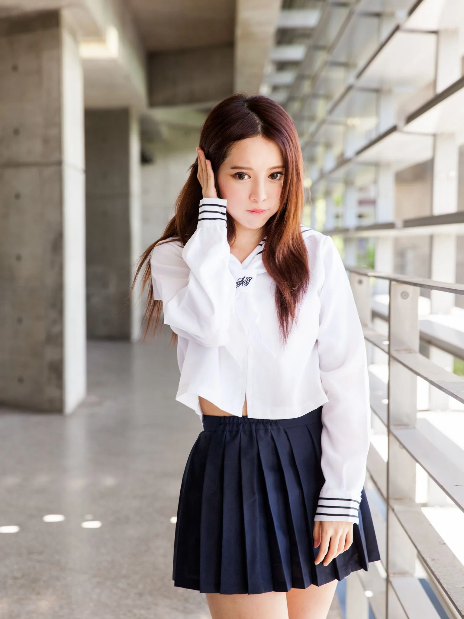 Nữ diễn viên Đài Loan Trương Kỳ Binh (Julie) - Bộ ảnh chụp trang phục thủy thủ/nữ sinh. - 67