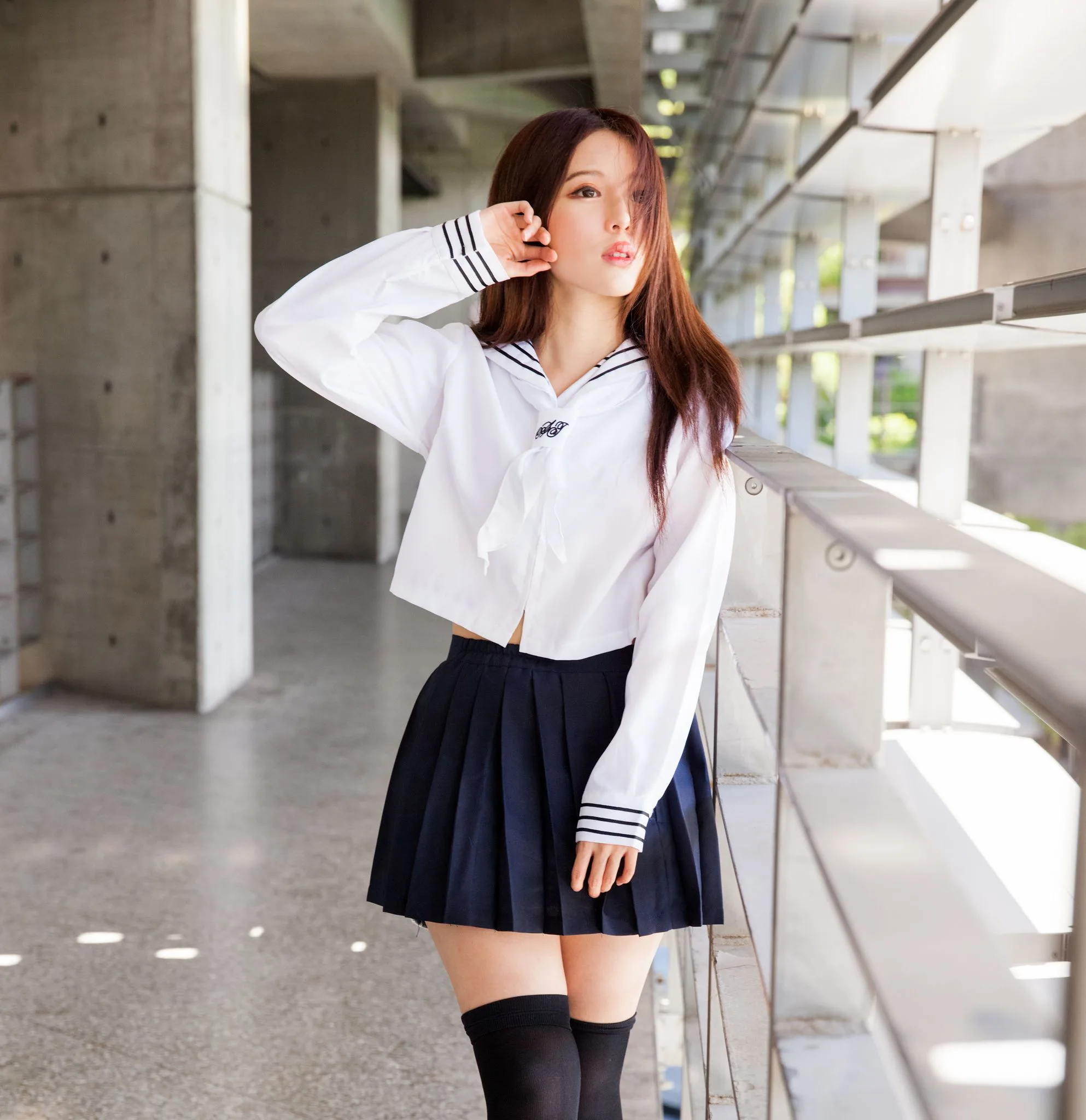 Nữ diễn viên Đài Loan Trương Kỳ Binh (Julie) - Bộ ảnh chụp trang phục thủy thủ/nữ sinh. - 75