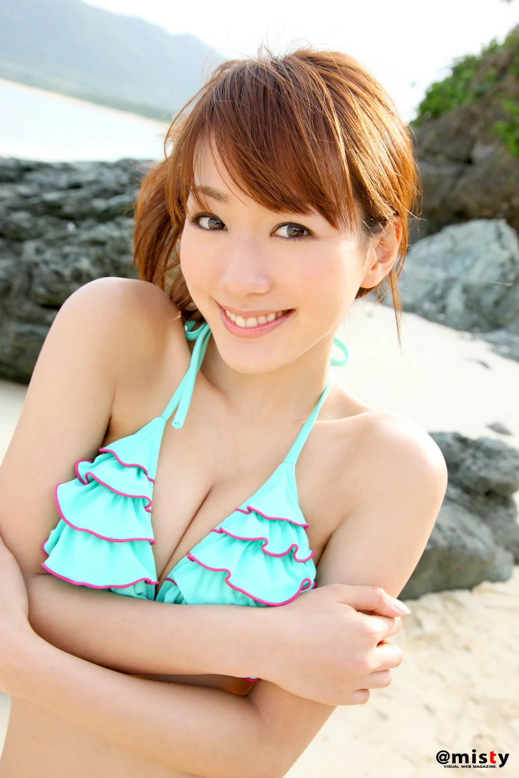 Yuuko Shimizu - Bộ bikini hồng ngọt ngào + Photobook gợi cảm ướt át [@misty] Số 346 - 17