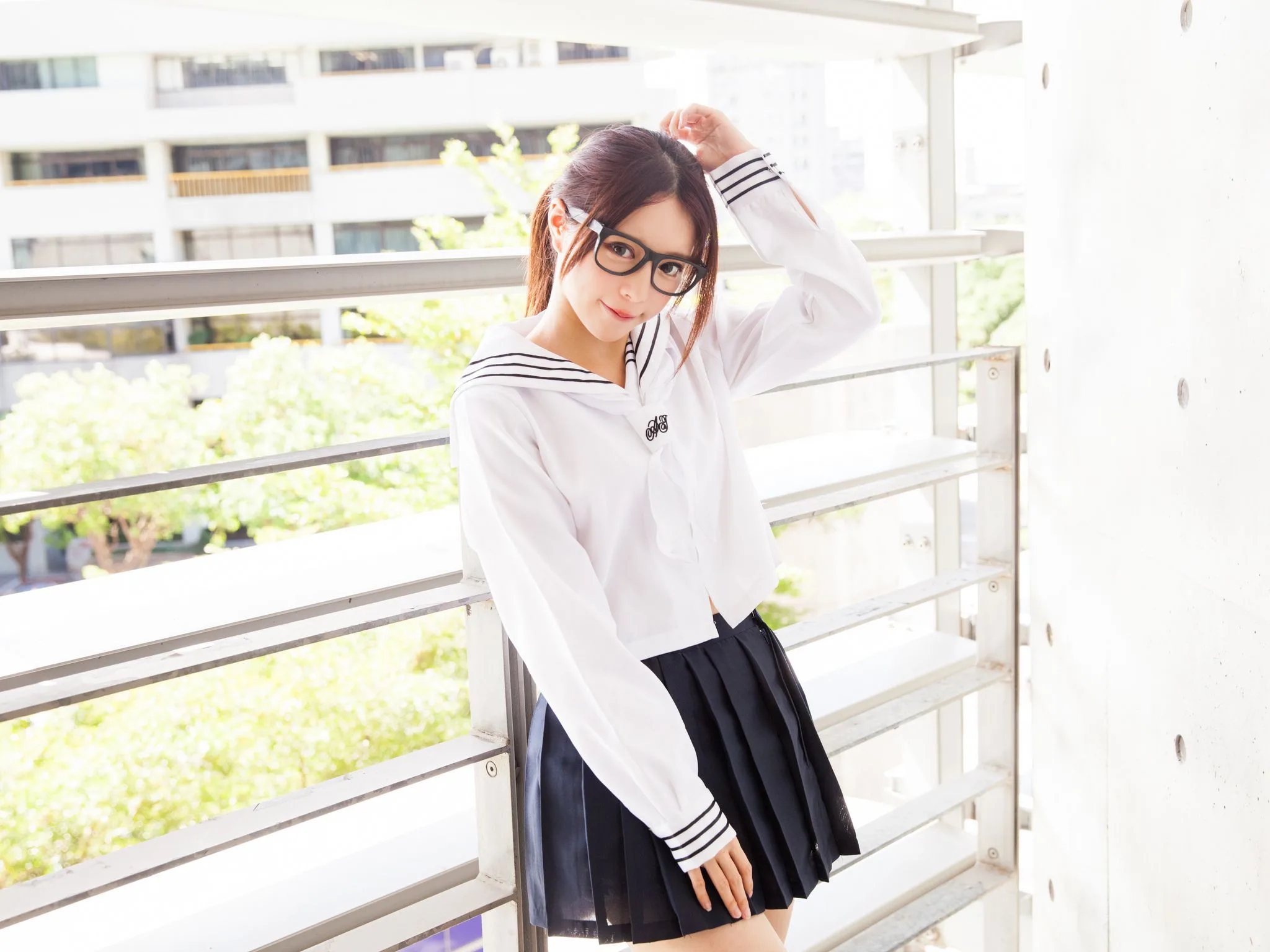 Nữ diễn viên Đài Loan Trương Kỳ Binh (Julie) - Bộ ảnh chụp trang phục thủy thủ/nữ sinh. - 85