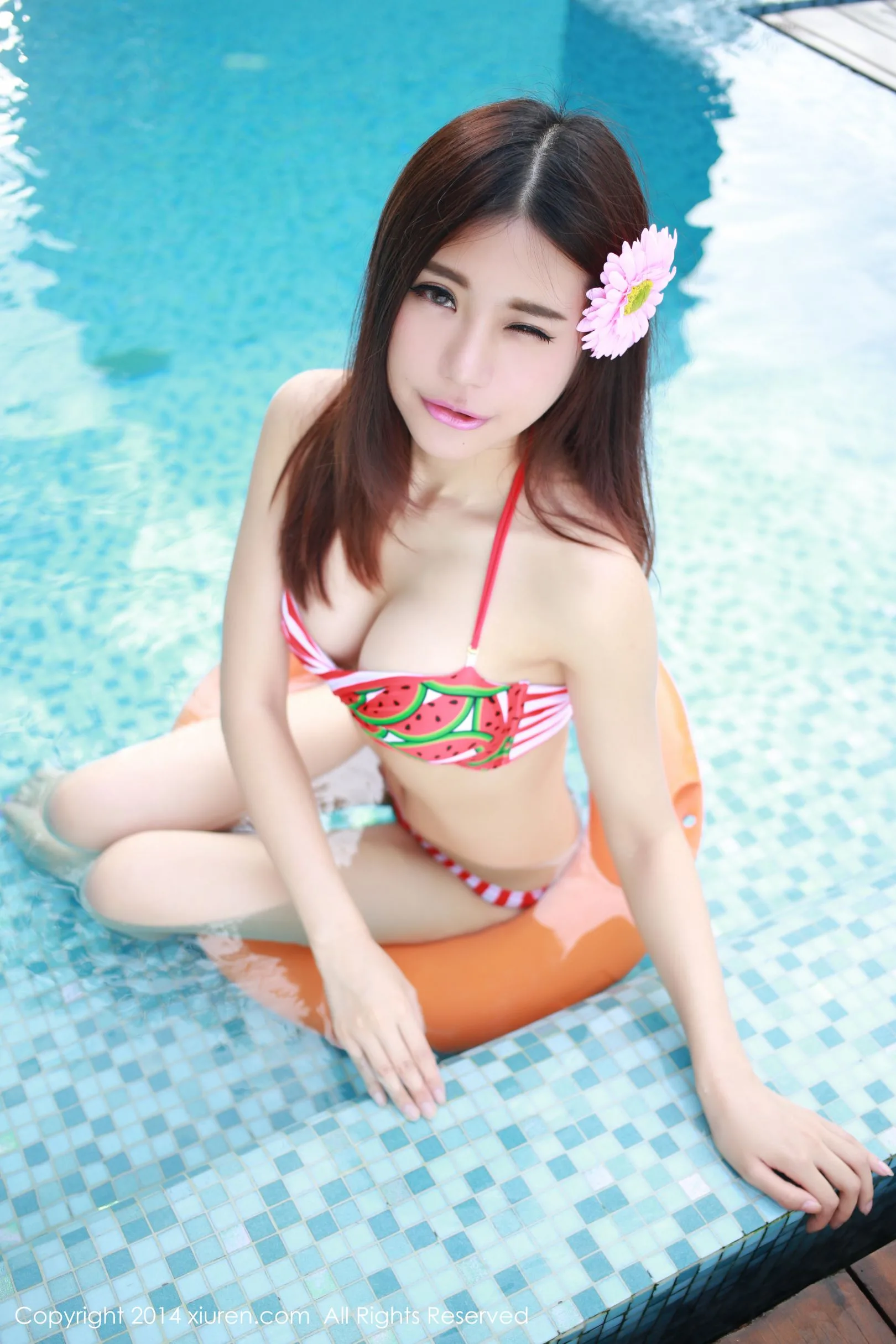 [XIUREN秀人网] Qilijiaula - Chụp ảnh du lịch Thái Lan: Chụp ảnh bikini với trang phục dưa hấu thuần khiết - 53