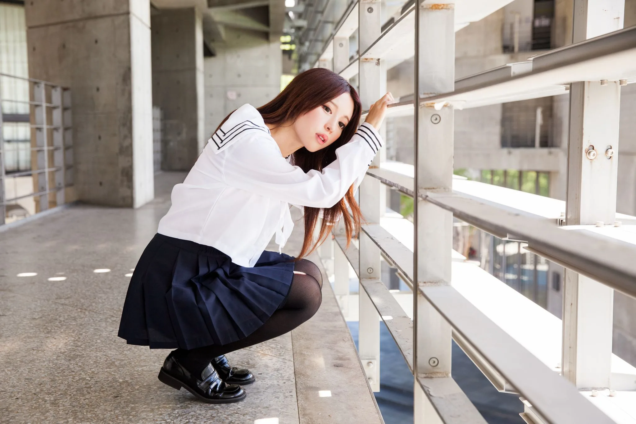 Nữ diễn viên Đài Loan Trương Kỳ Binh (Julie) - Bộ ảnh chụp trang phục thủy thủ/nữ sinh. - 92