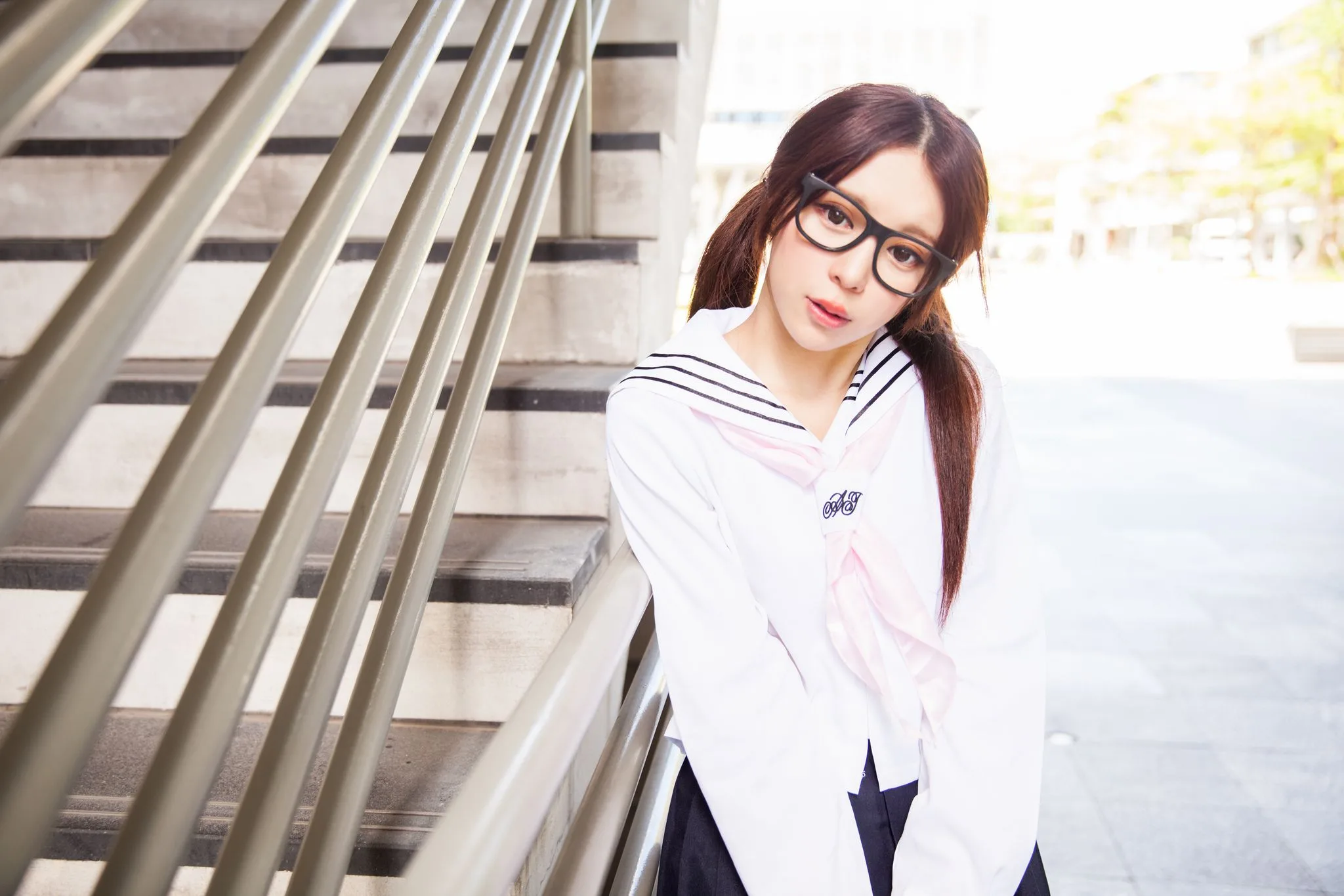 Nữ diễn viên Đài Loan Trương Kỳ Binh (Julie) - Bộ ảnh chụp trang phục thủy thủ/nữ sinh. - 8