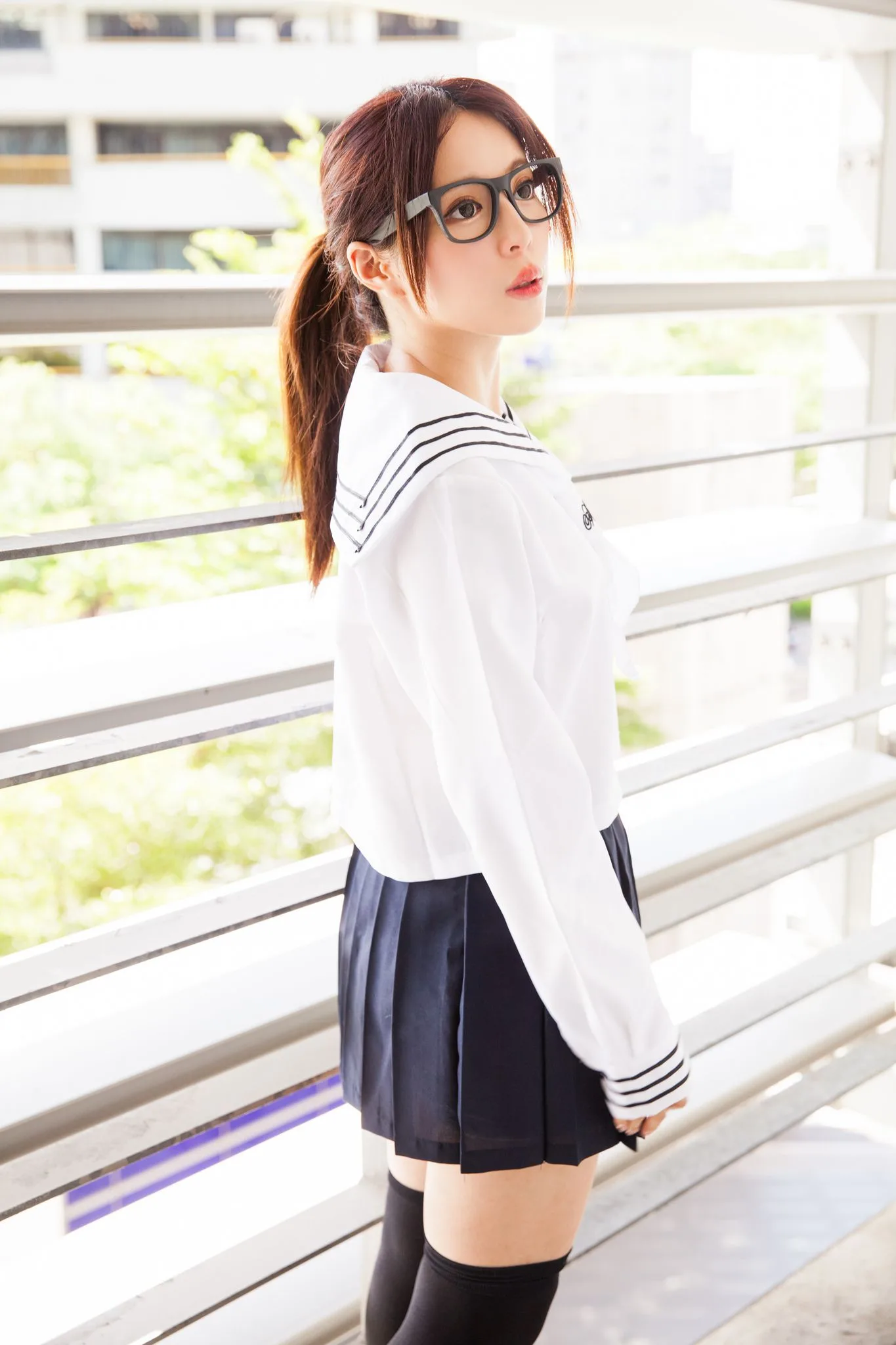 Nữ diễn viên Đài Loan Trương Kỳ Binh (Julie) - Bộ ảnh chụp trang phục thủy thủ/nữ sinh. - 58